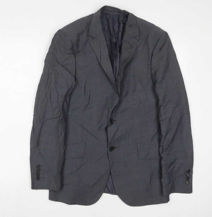 Autograph Mens Grey Wool Jacket Suit Jacket Size 38 Regular