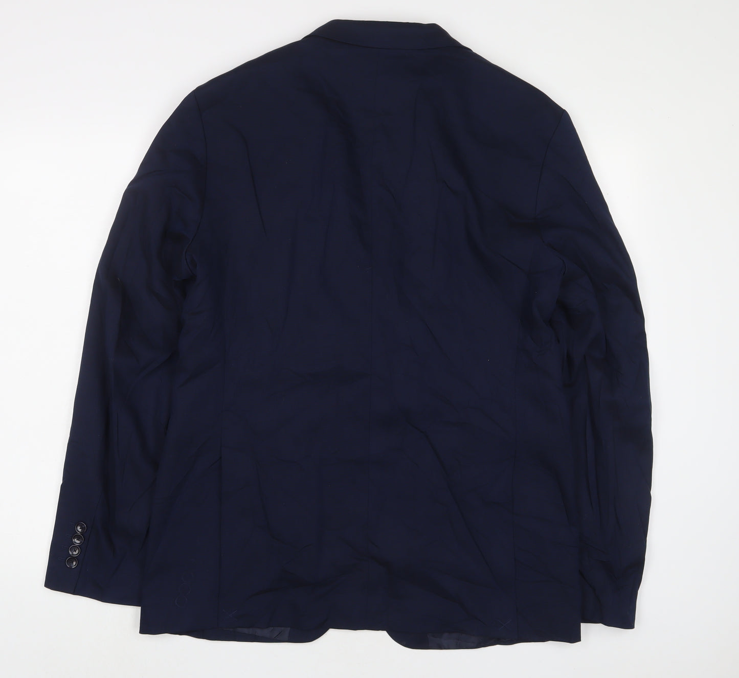 Zara Mens Blue Polyester Jacket Suit Jacket Size 42 Regular