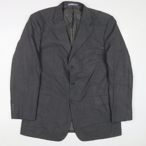 Taylor & Wright Mens Grey Polyester Jacket Suit Jacket Size 44 Regular