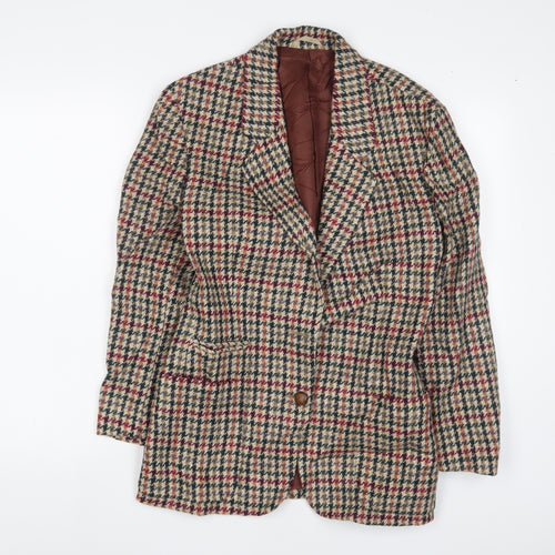 NEXT Mens Multicoloured Plaid Wool Jacket Suit Jacket Size S Regular