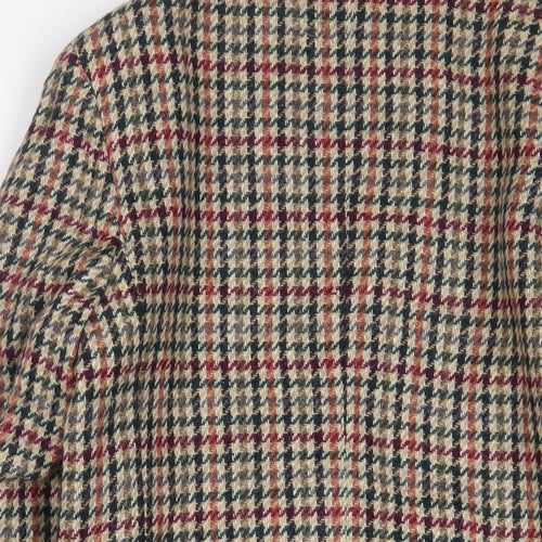 NEXT Mens Multicoloured Plaid Wool Jacket Suit Jacket Size S Regular