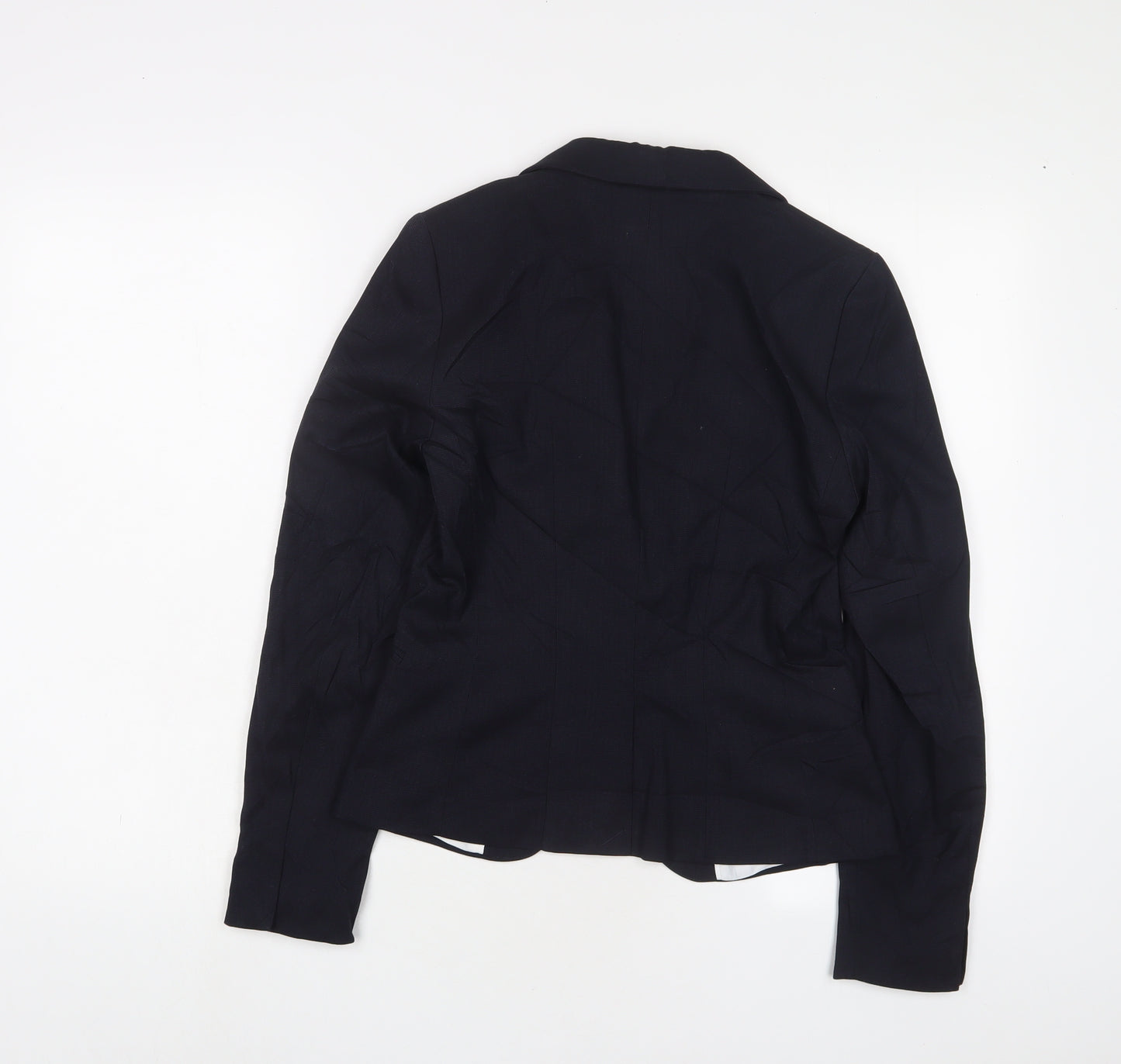 H&M Womens Blue Jacket Blazer Size 6 Button