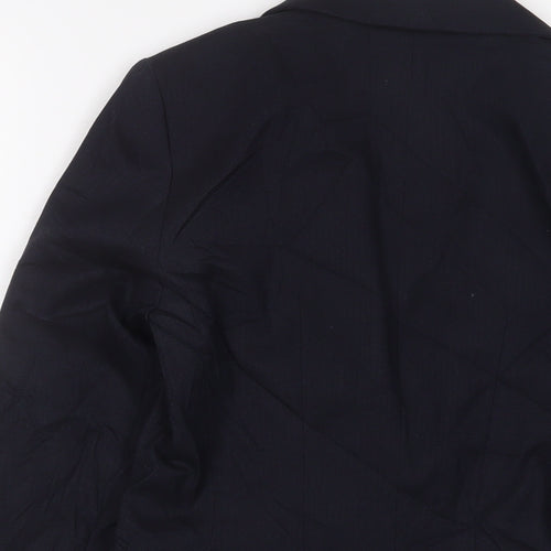 H&M Womens Blue Jacket Blazer Size 6 Button