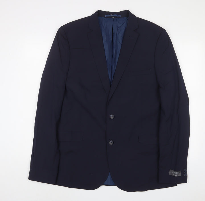 Marks and Spencer Mens Blue Polyester Jacket Suit Jacket Size 42 Regular