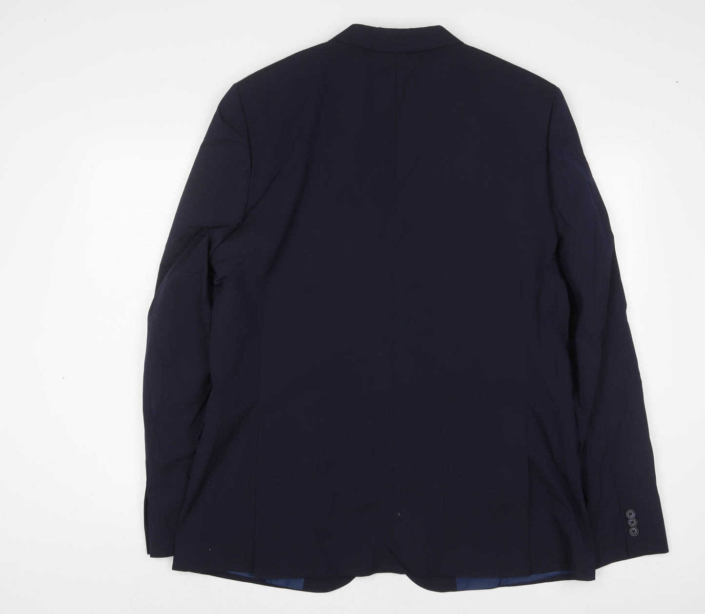 Marks and Spencer Mens Blue Polyester Jacket Suit Jacket Size 42 Regular