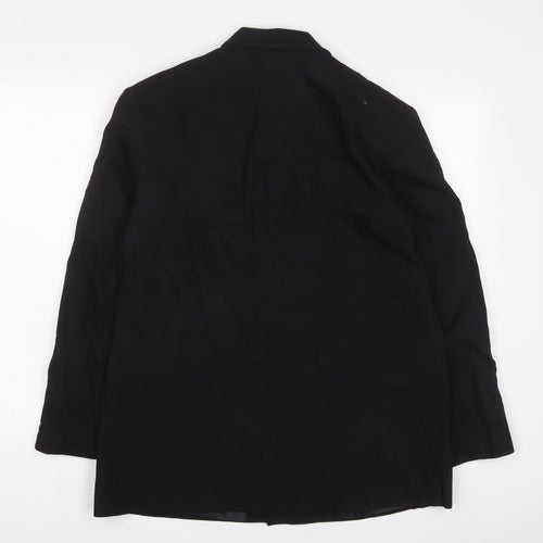 Zara Womens Black Jacket Blazer Size S Button