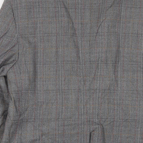 Alexandra Mens Grey Plaid Wool Jacket Suit Jacket Size 40 Regular