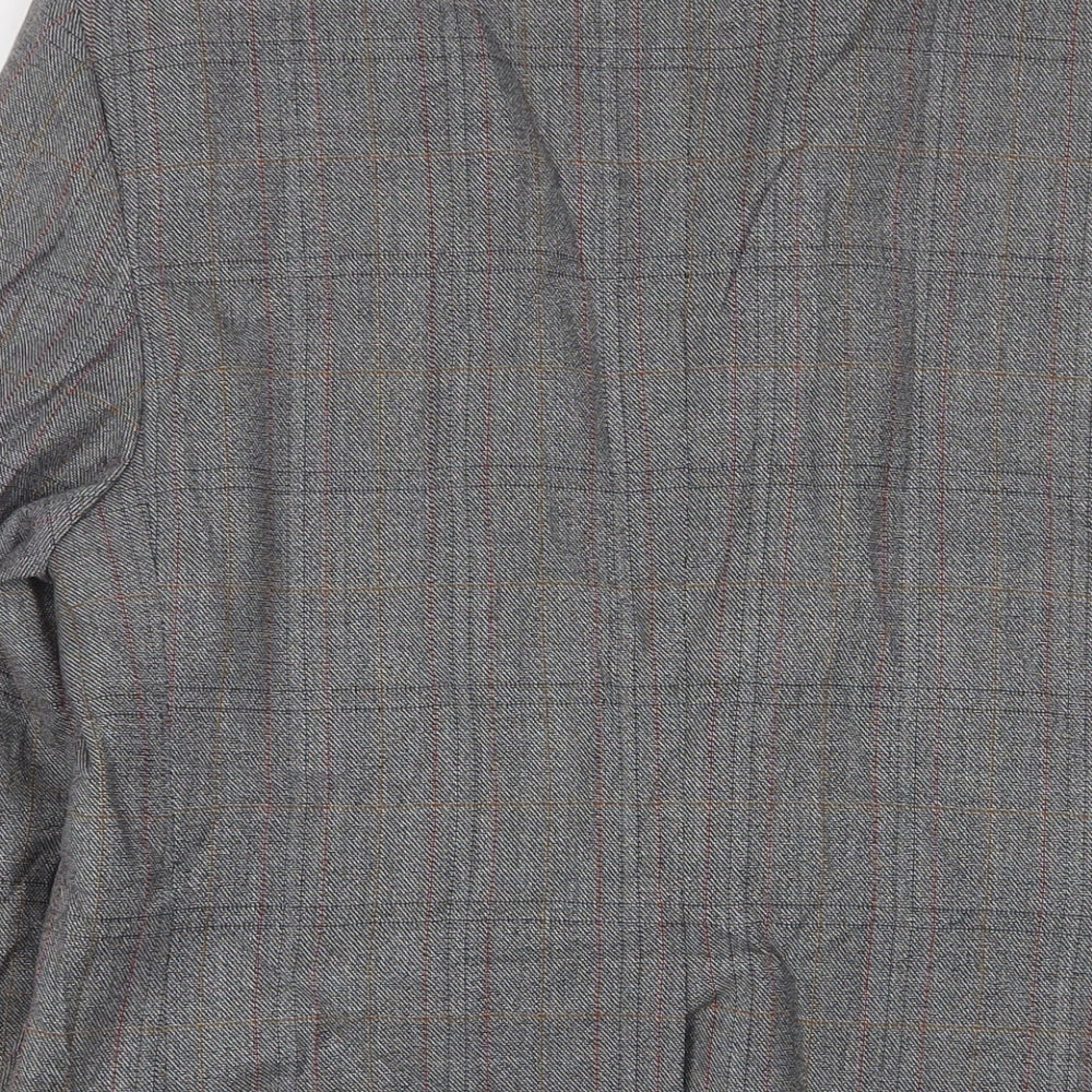 Alexandra Mens Grey Plaid Wool Jacket Suit Jacket Size 40 Regular