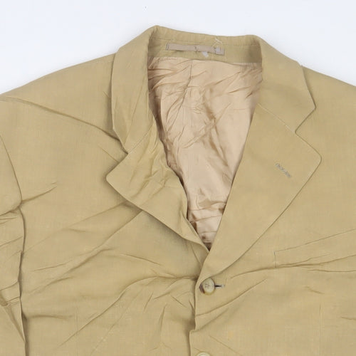 Jasper Conran Mens Beige Linen Jacket Suit Jacket Size 40 Regular