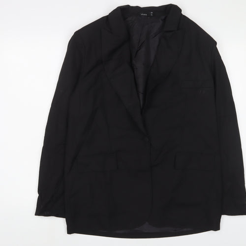 nasty ga Womens Black Jacket Blazer Size 10 Button