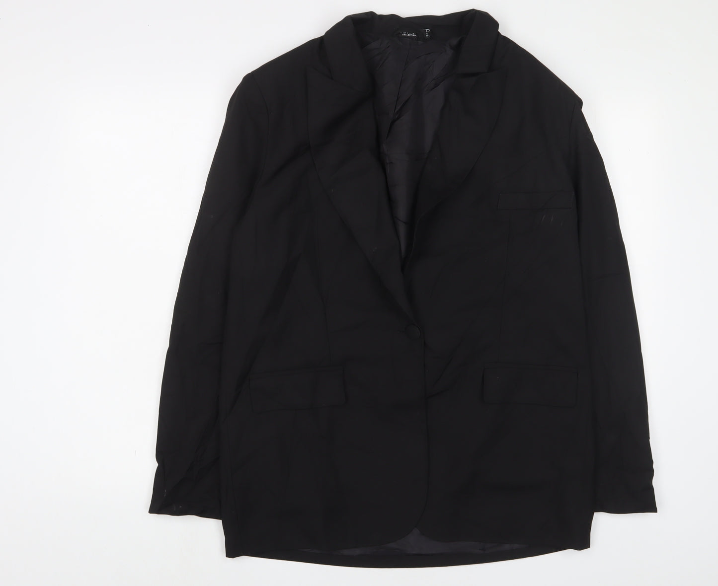 nasty ga Womens Black Jacket Blazer Size 10 Button