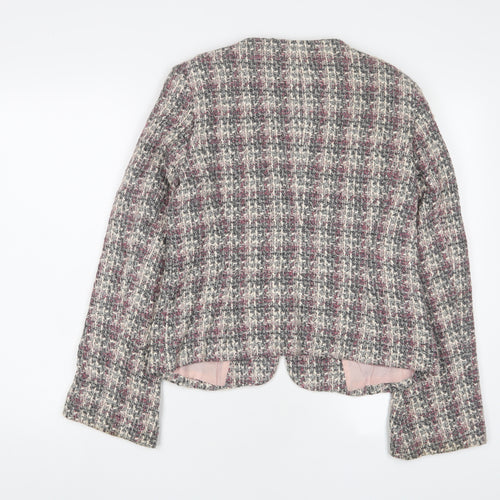 Marks and Spencer Womens Pink Jacket Size 12 Hook & Eye