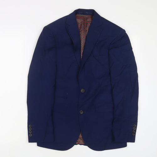NEXT Mens Blue Polyester Jacket Suit Jacket Size 34 Regular