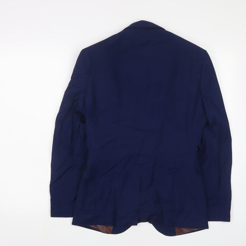 NEXT Mens Blue Polyester Jacket Suit Jacket Size 34 Regular