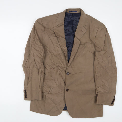 Austin Reed Mens Brown Cotton Jacket Suit Jacket Size M Regular