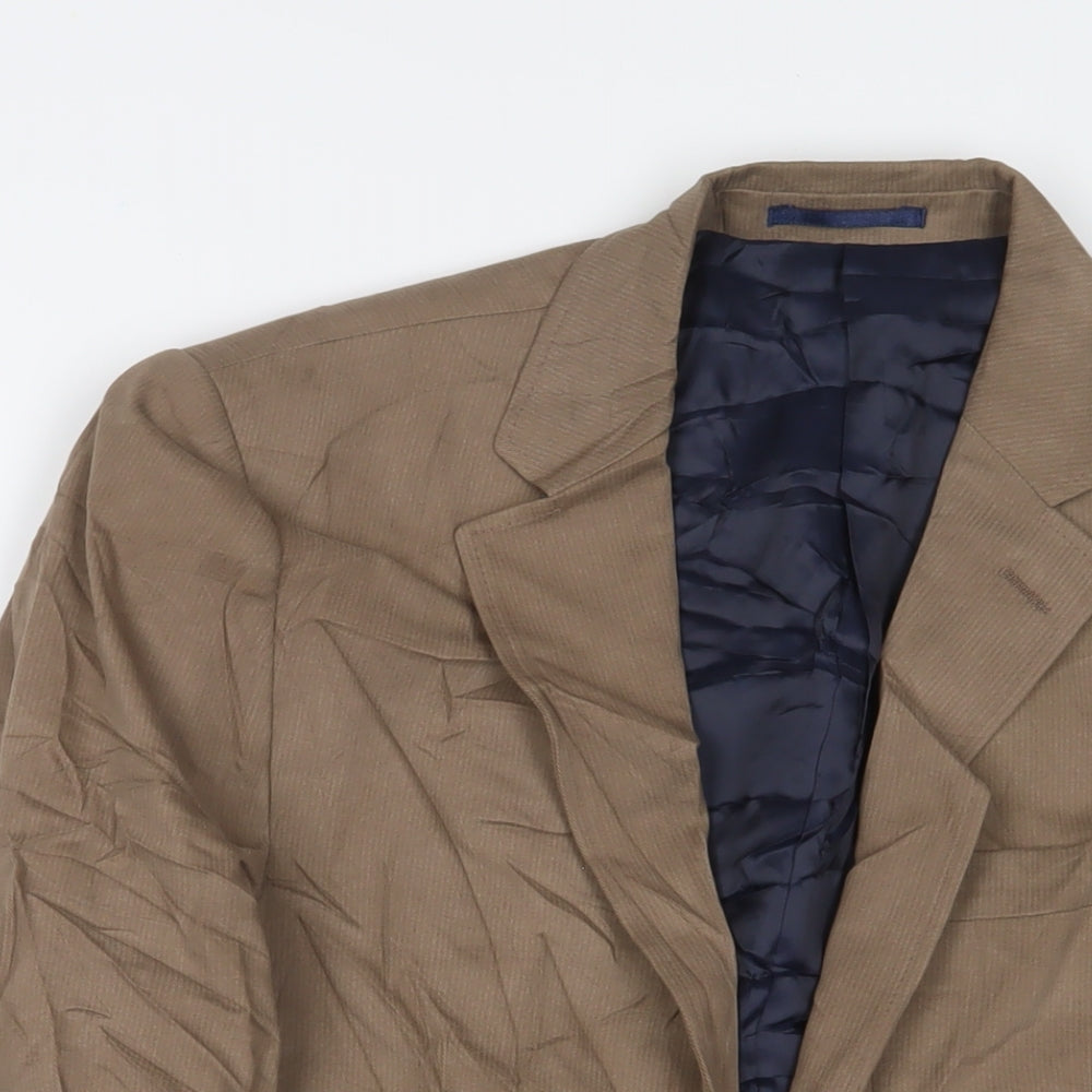 Austin Reed Mens Brown Cotton Jacket Suit Jacket Size M Regular