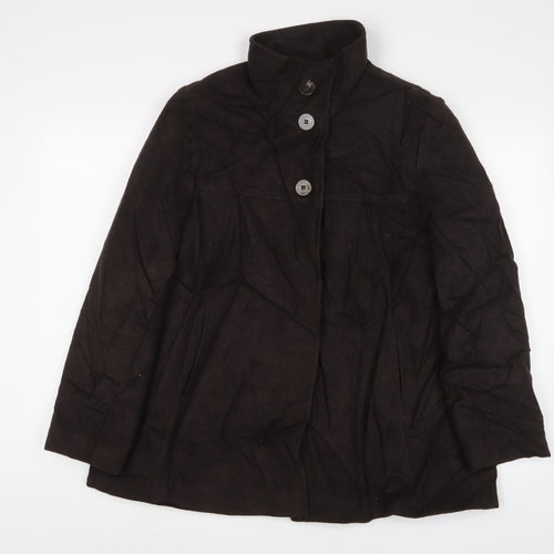 Square Womens Brown Jacket Size 14 Button