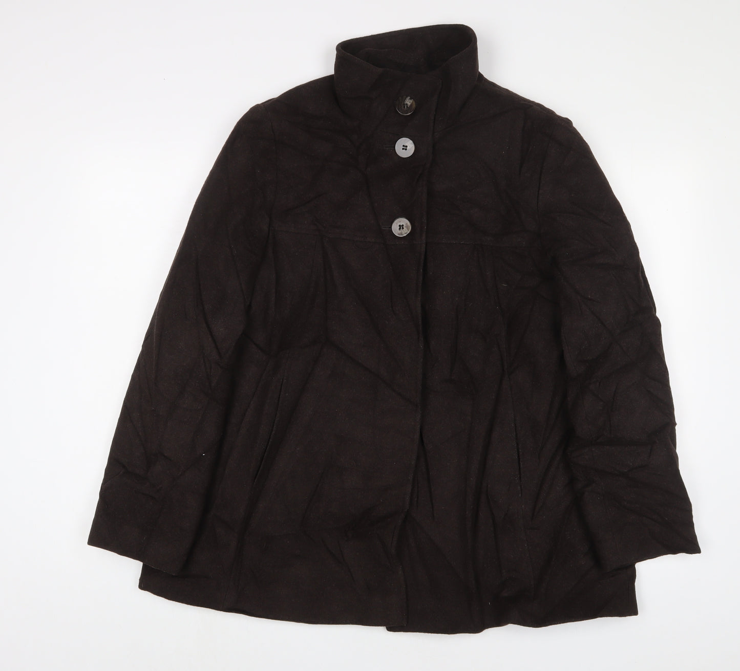 Square Womens Brown Jacket Size 14 Button