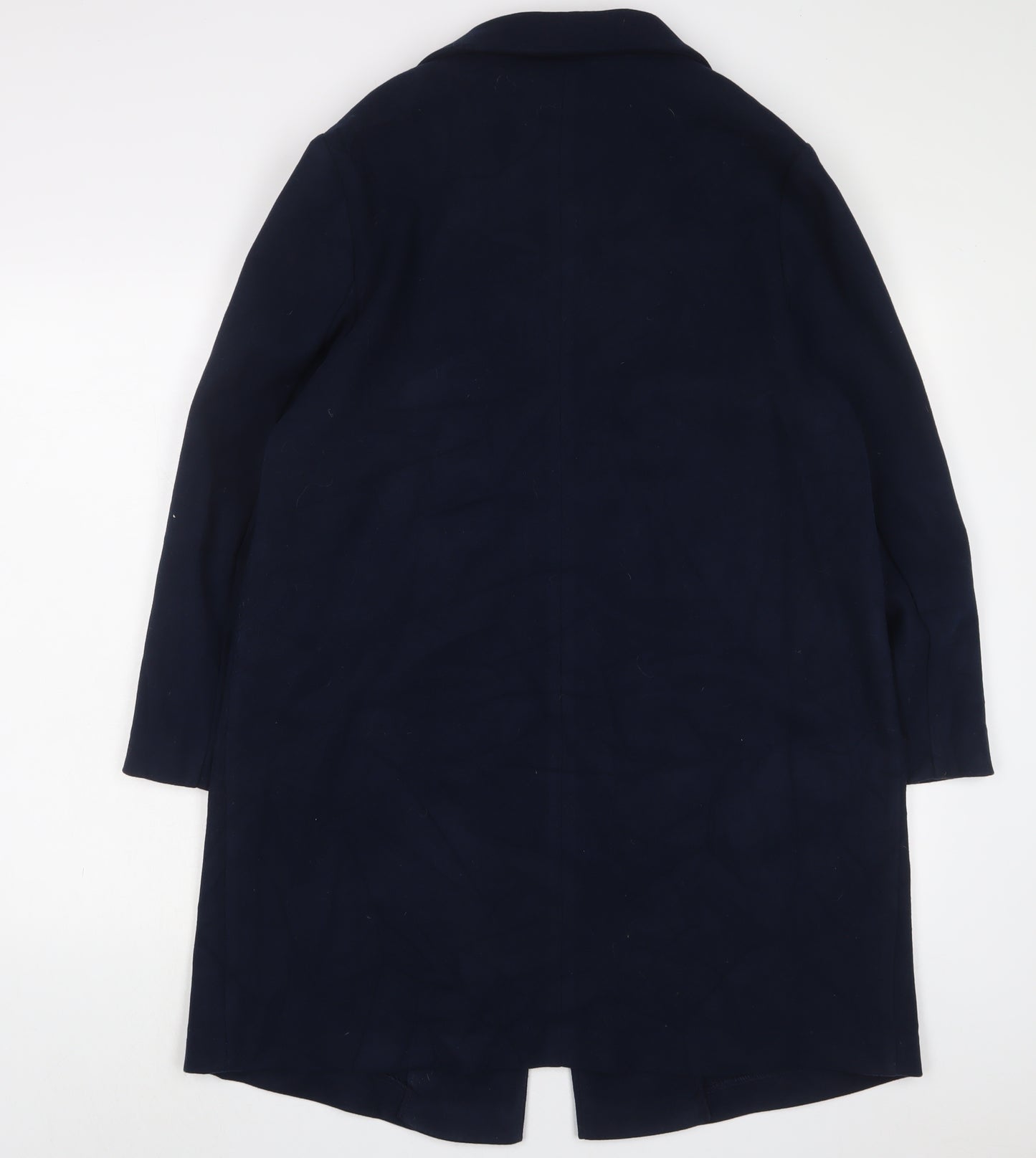Marks and Spencer Womens Blue Overcoat Coat Size 14 Button