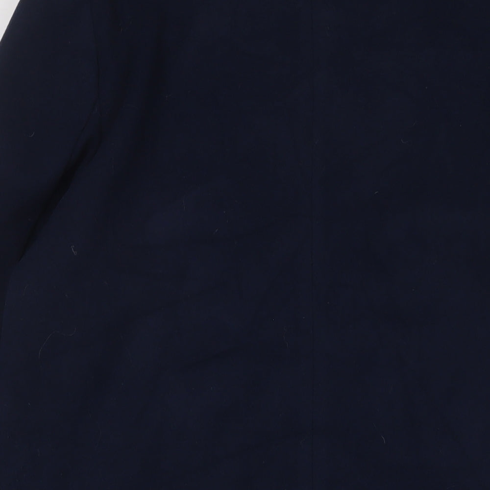 Marks and Spencer Womens Blue Overcoat Coat Size 14 Button