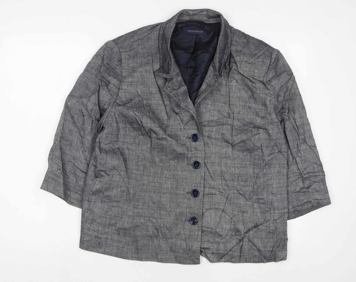 Windsmoor Womens Blue Jacket Blazer Size 18 Button