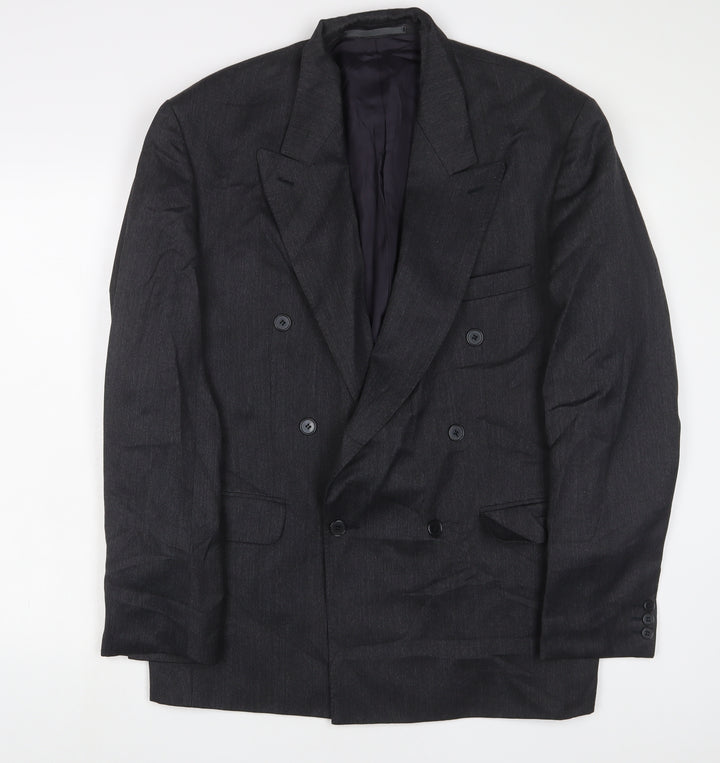 Debenhams Mens Grey Polyester Jacket Suit Jacket Size 42 Regular