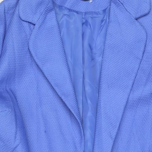 LABLE BE Womens Purple Overcoat Coat Size 22 - Open