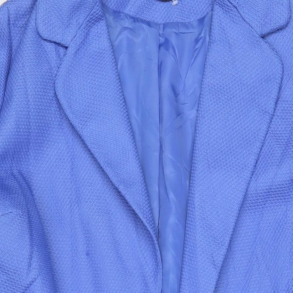 LABLE BE Womens Purple Overcoat Coat Size 22 - Open