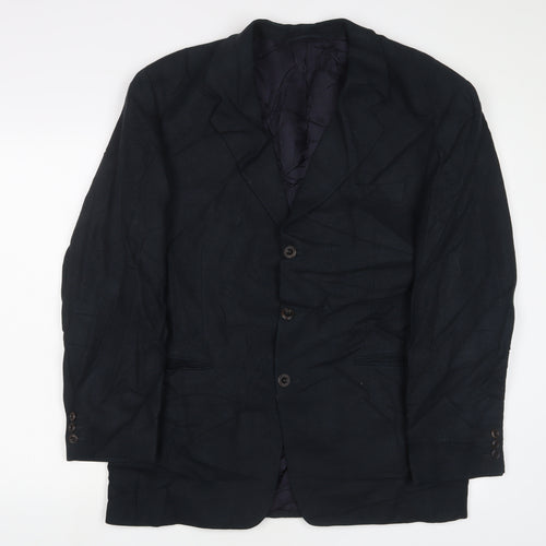 ROY ROBSON Mens Blue Wool Jacket Suit Jacket Size 42 Regular
