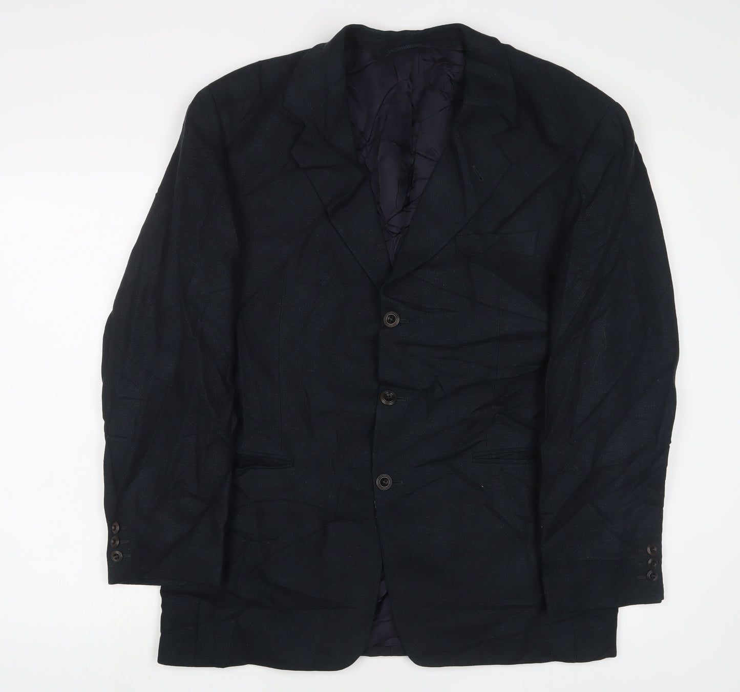 ROY ROBSON Mens Blue Wool Jacket Suit Jacket Size 42 Regular