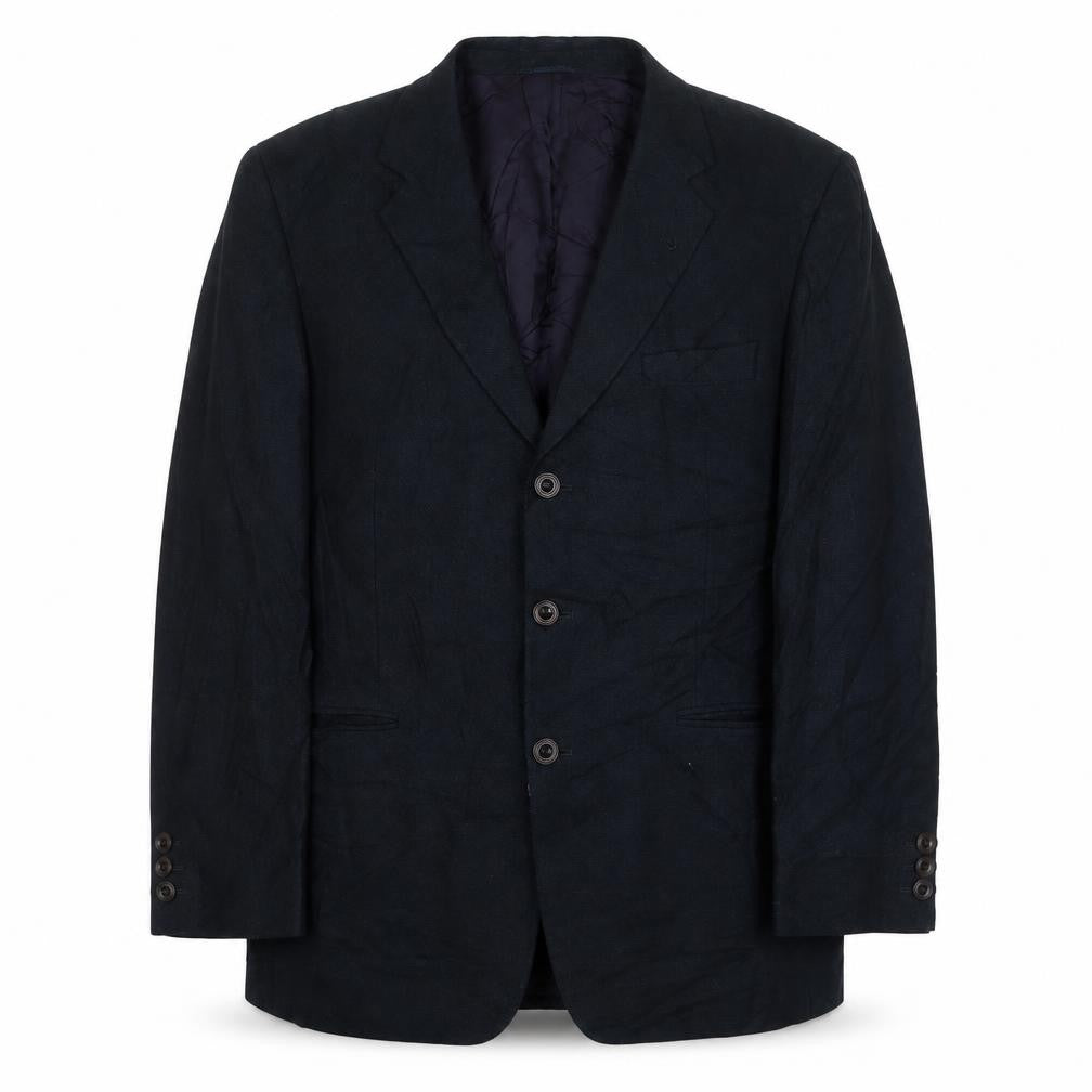 Front view of ROY ROBSON men’s blue wool jacket suit jacket, size 42, regular