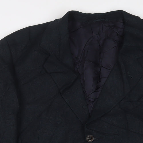 ROY ROBSON Mens Blue Wool Jacket Suit Jacket Size 42 Regular