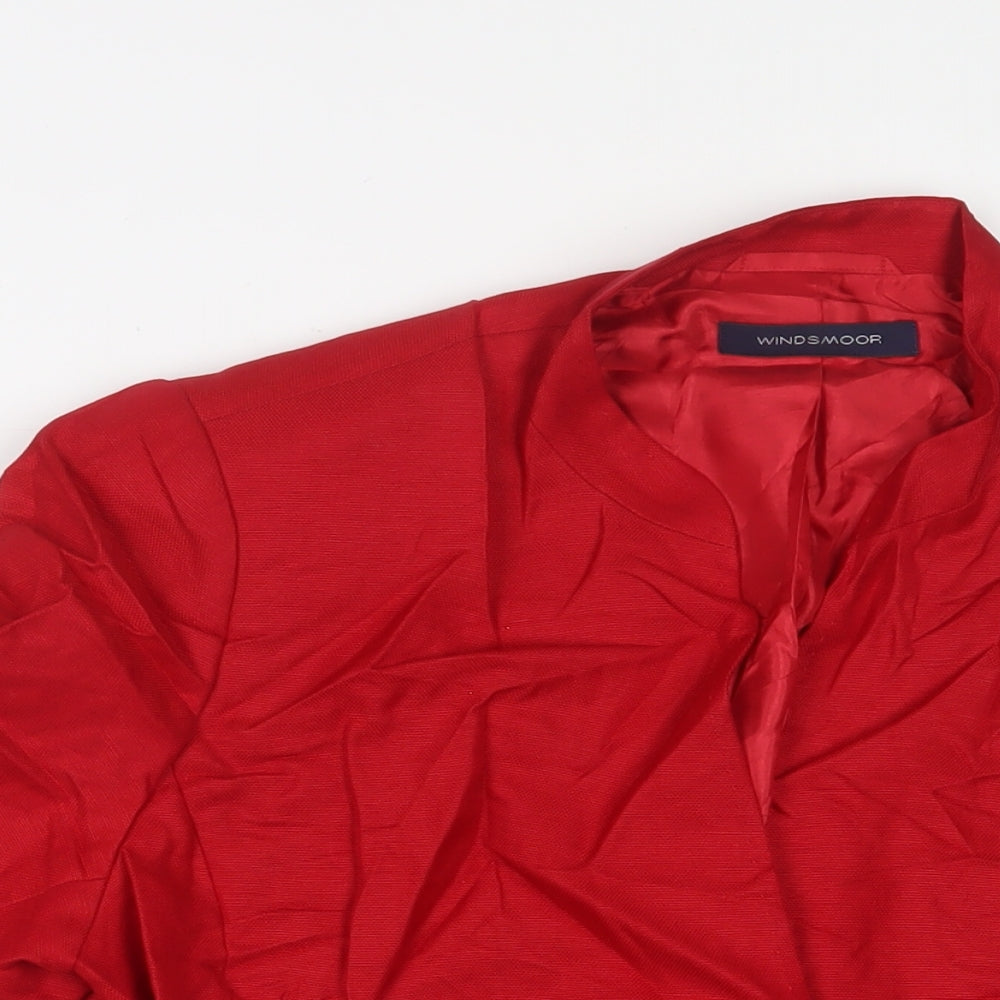 Windsmoor Womens Red Jacket Blazer Size 18 Button