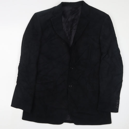 Blazer Mens Black Cotton Jacket Suit Jacket Size 42 Regular