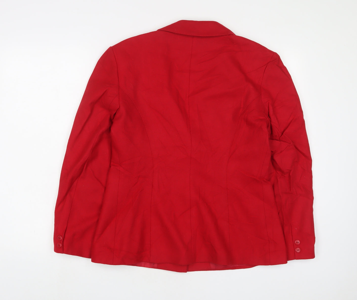 Richards Womens Red Jacket Blazer Size 14 Button