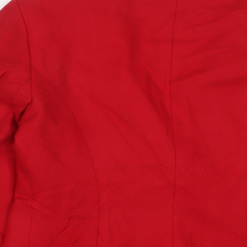 Richards Womens Red Jacket Blazer Size 14 Button