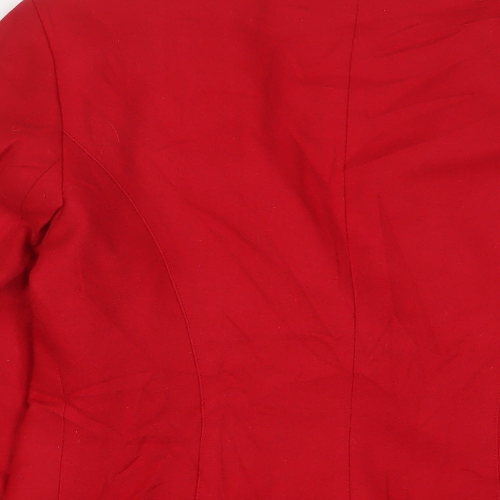 Richards Womens Red Jacket Blazer Size 14 Button