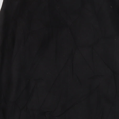 New Look Womens Black Overcoat Coat Size 4 Button