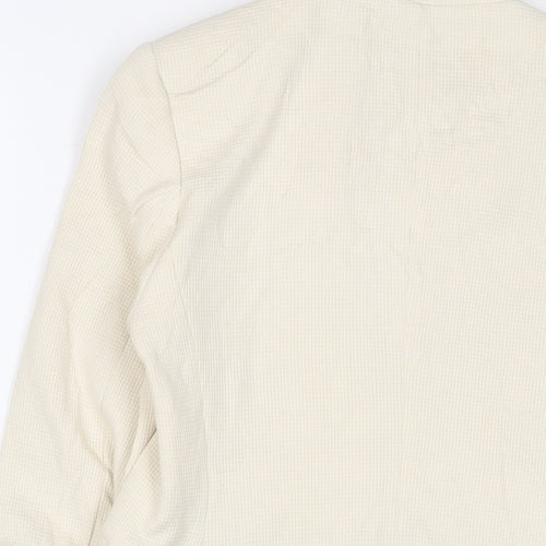 Marks and Spencer Womens Ivory Jacket Blazer Size 8 Button