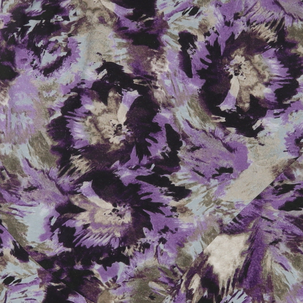 Marks and Spencer Womens Purple Floral Polyester A-Line Skirt Size 18