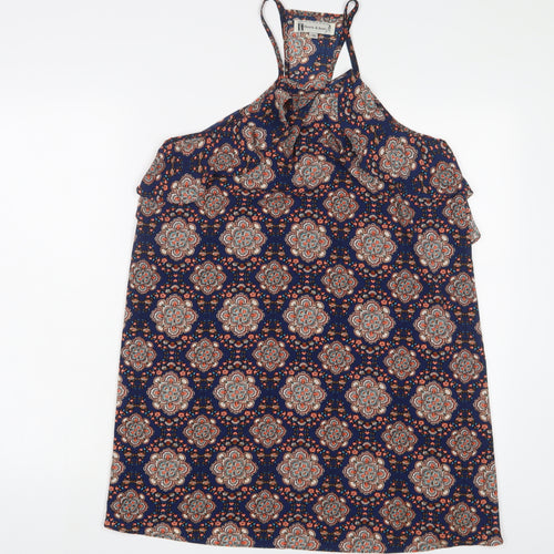 Hearts & Bows Womens Multicoloured Fair Isle Polyester A-Line Size 10 V-Neck Pullover - Cold Shoudler