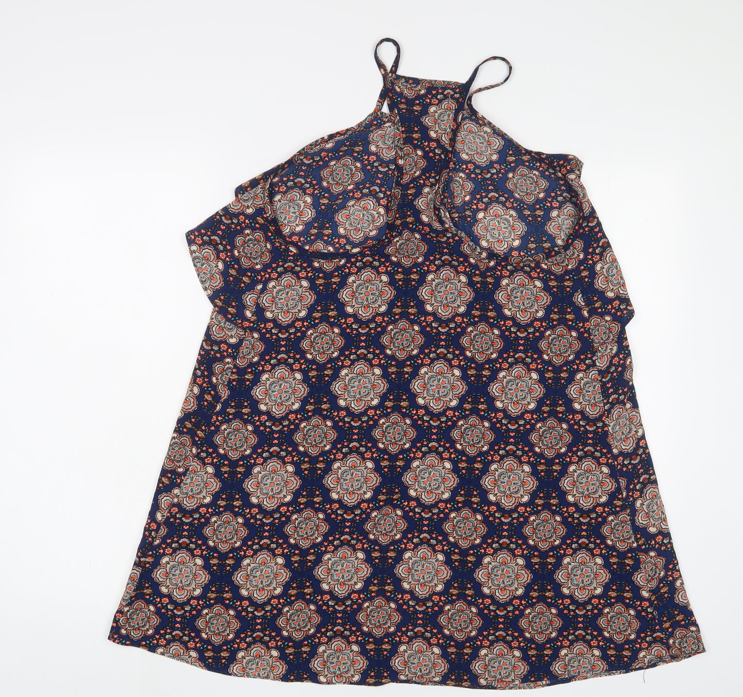 Hearts & Bows Womens Multicoloured Fair Isle Polyester A-Line Size 10 V-Neck Pullover - Cold Shoudler