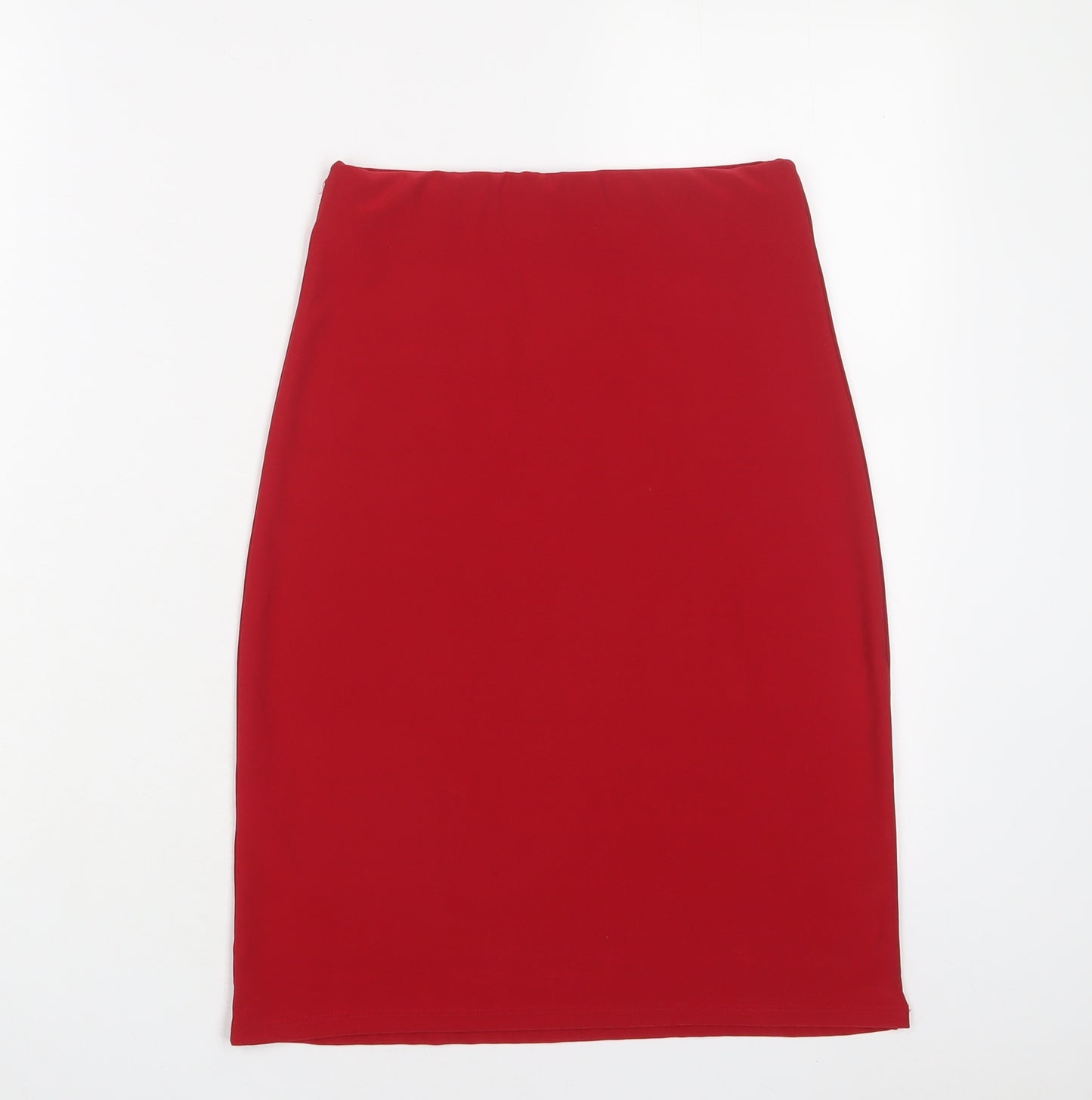 Hotdog Womens Red Polyester A-Line Skirt Size 10 - Cut out