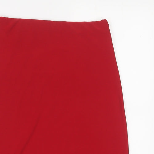 Hotdog Womens Red Polyester A-Line Skirt Size 10 - Cut out