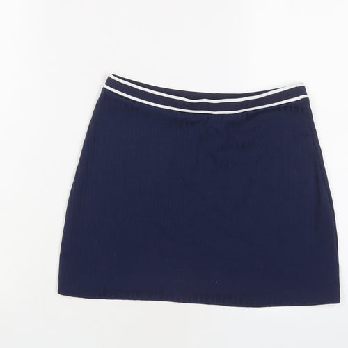 H&M Womens Blue Polyester Mini Skirt Size S