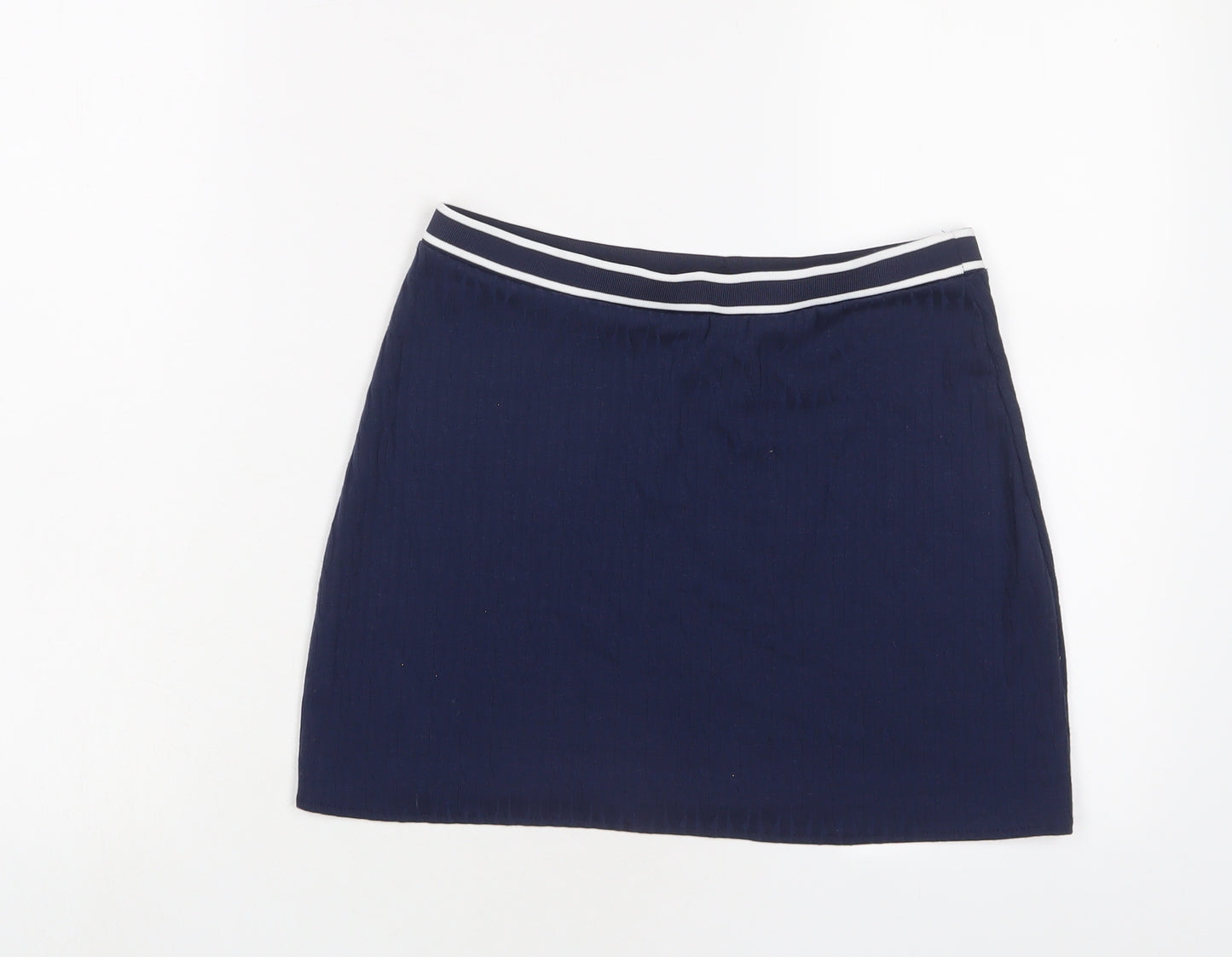 H&M Womens Blue Polyester Mini Skirt Size S