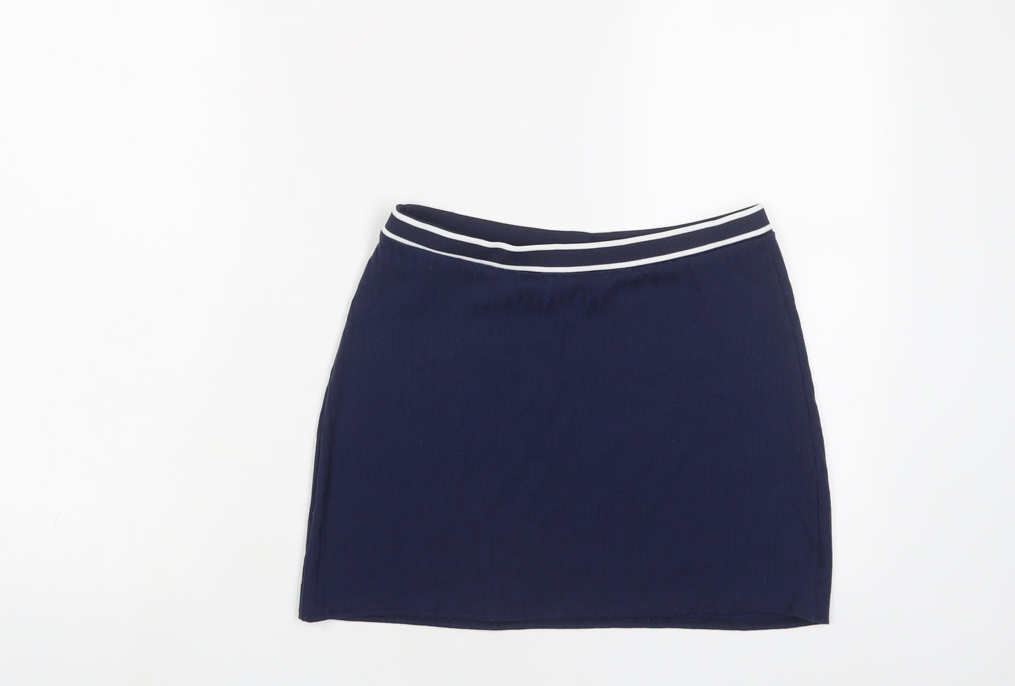 H&M Womens Blue Polyester Mini Skirt Size S