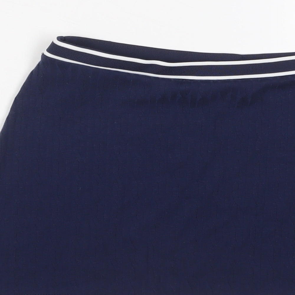 H&M Womens Blue Polyester Mini Skirt Size S