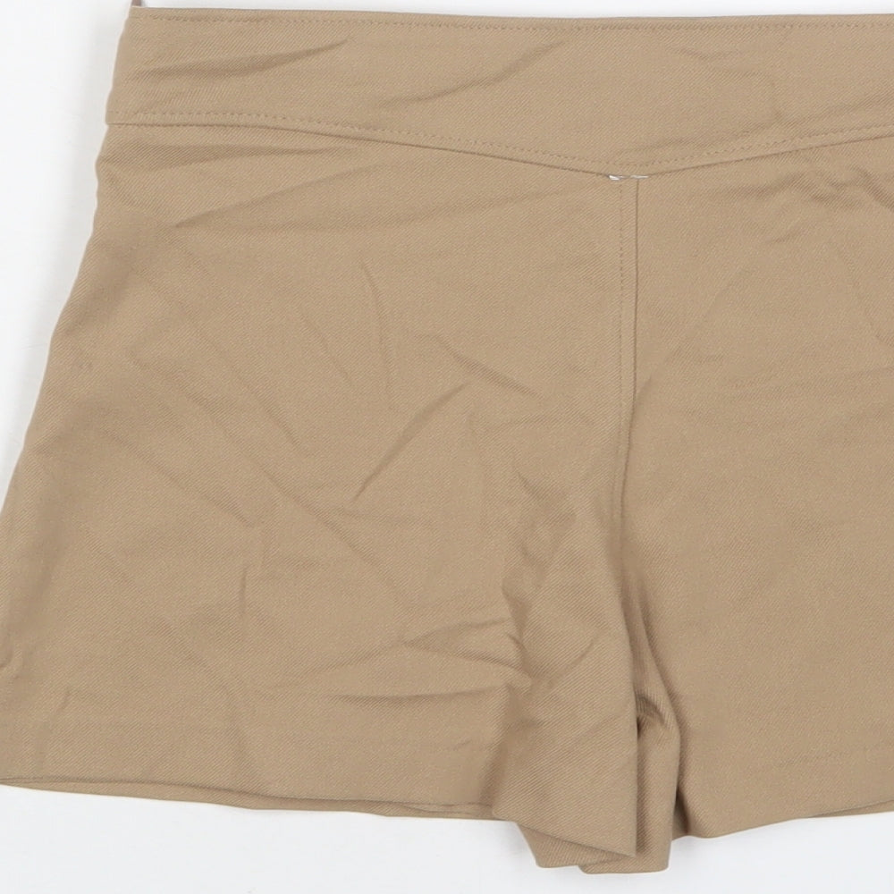 Zara Girls Beige Polyester A-Line Skort Size 13-14 Years Regular Zip
