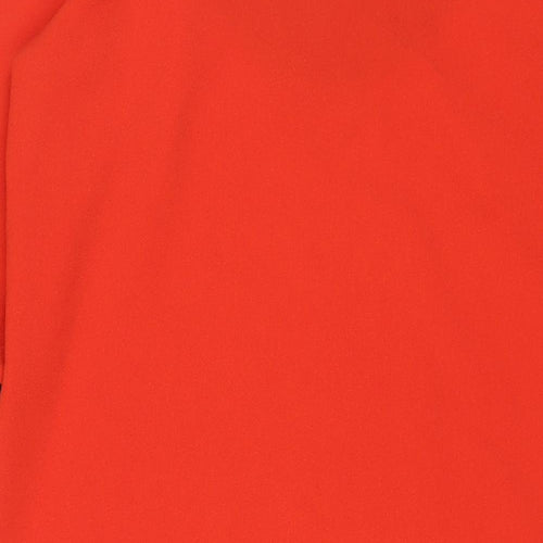 Marks and Spencer Womens Red Polyester A-Line Size 12 V-Neck Pullover